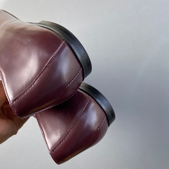 French Connection Burgundy flat shoes with laces - Picture 6 of 9